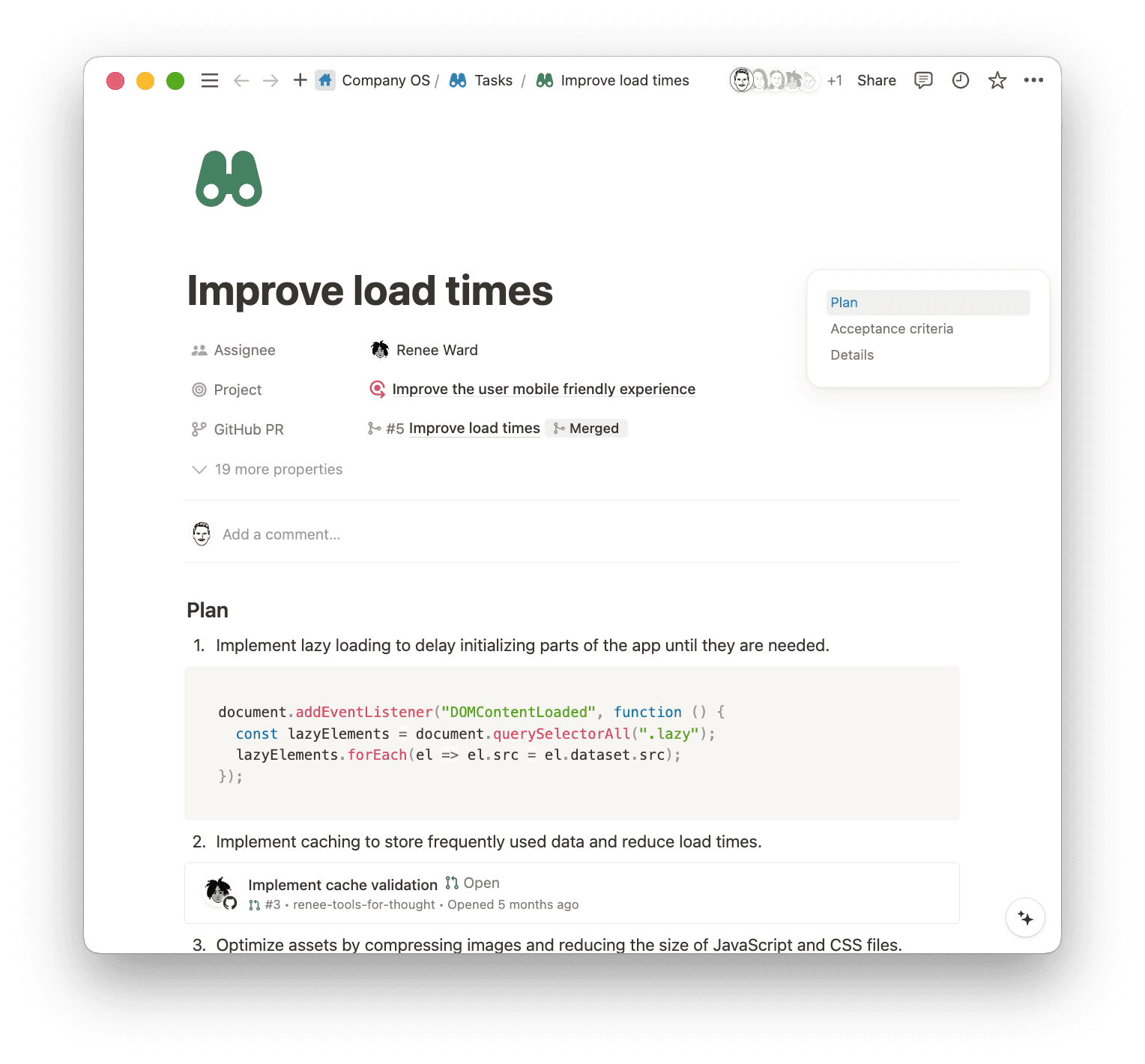 Now engineers can consolidate project information from various tools, making documentation effortless, and connecting all important processes to their daily work and the work of cross-functional teams across the company.