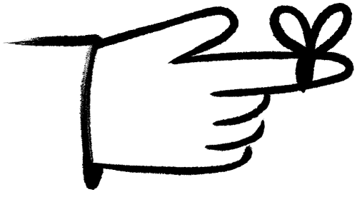 A finger with a string tied around it.