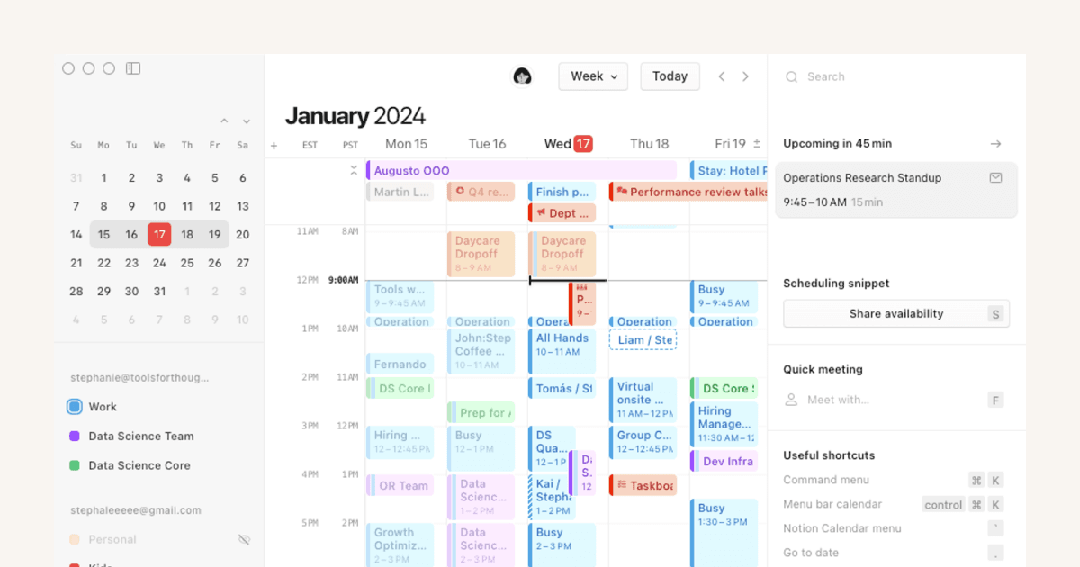 Premiers pas avec Notion Calendar