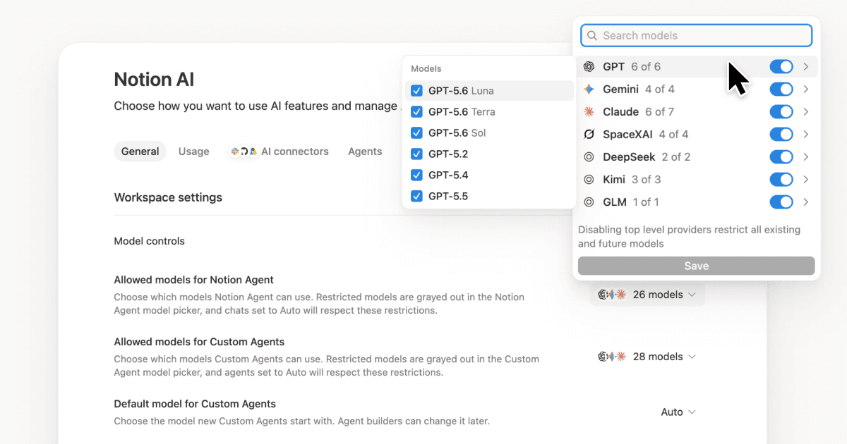 Control which AI models your agents can use