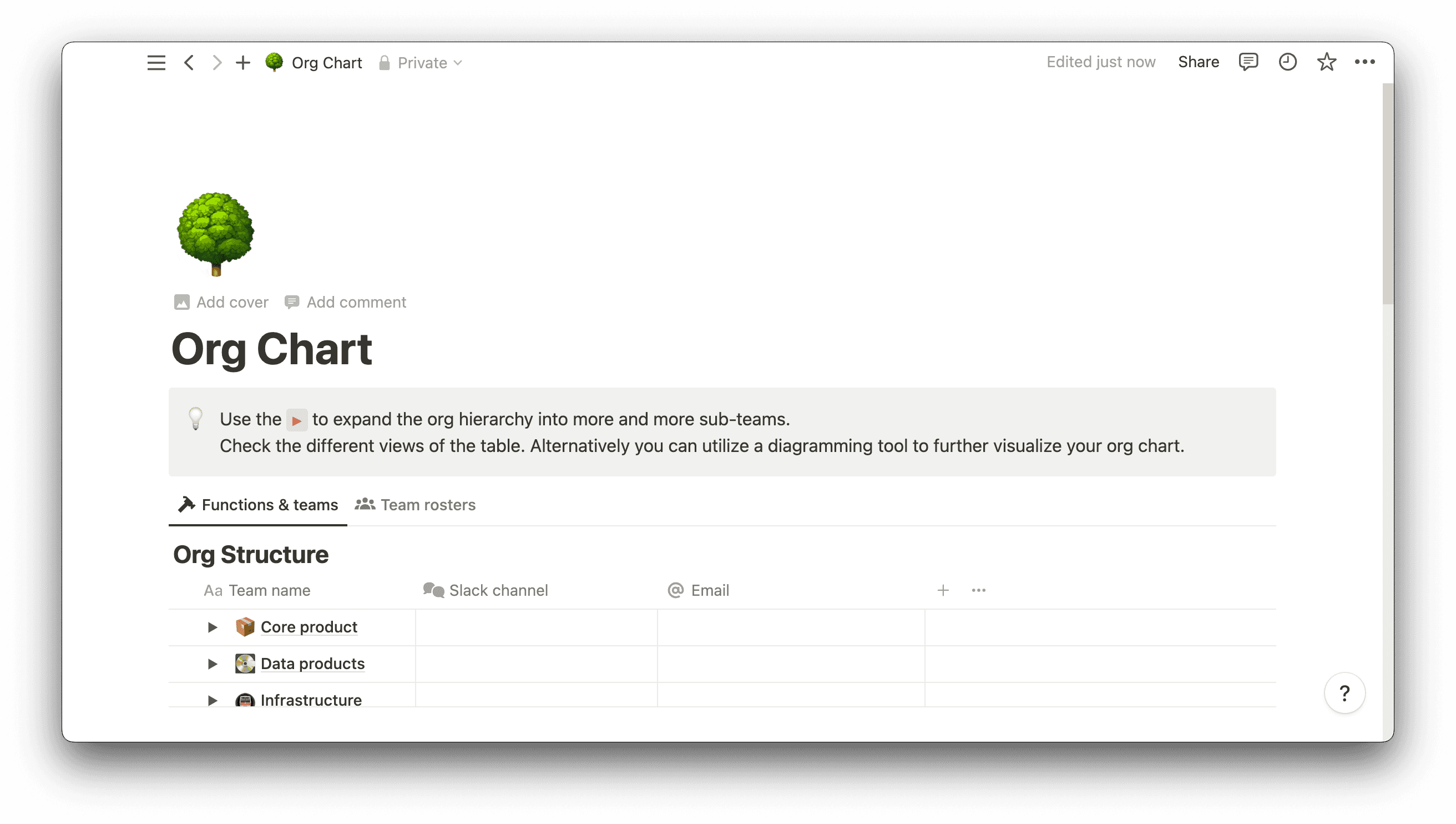 Create an org chart