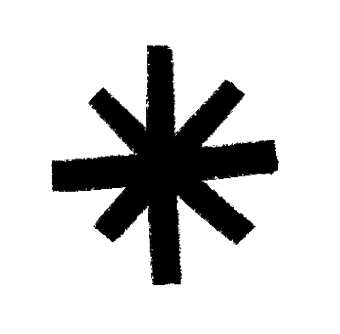 An illustration of an asterisk