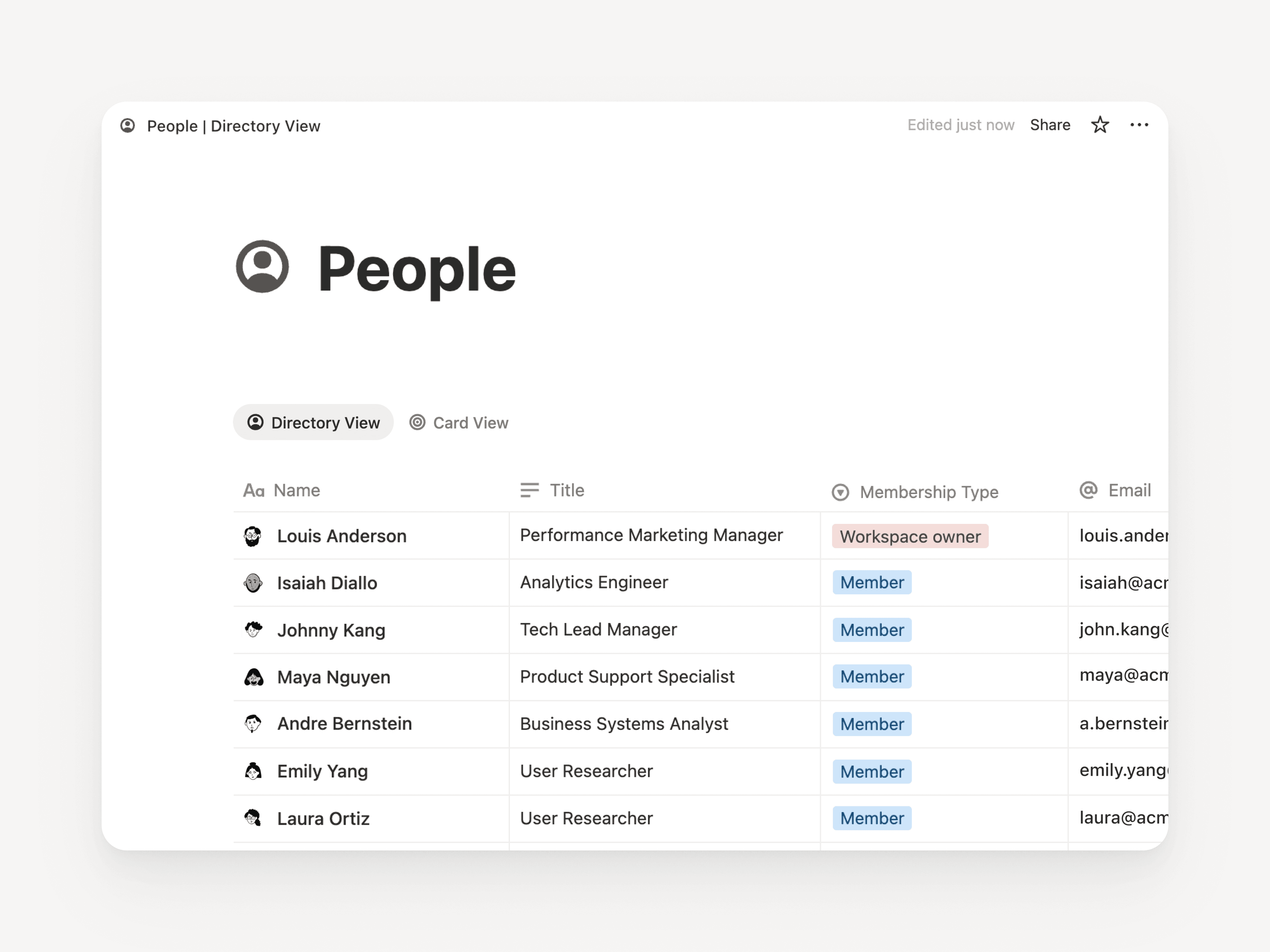 People Directory