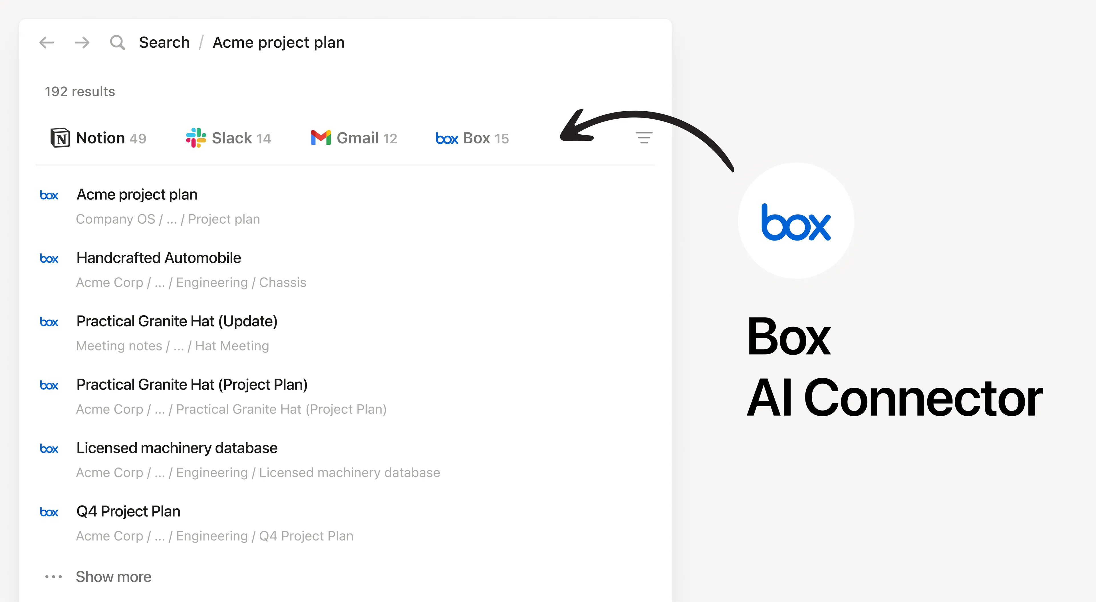 Search your Box files and folders in Notion
