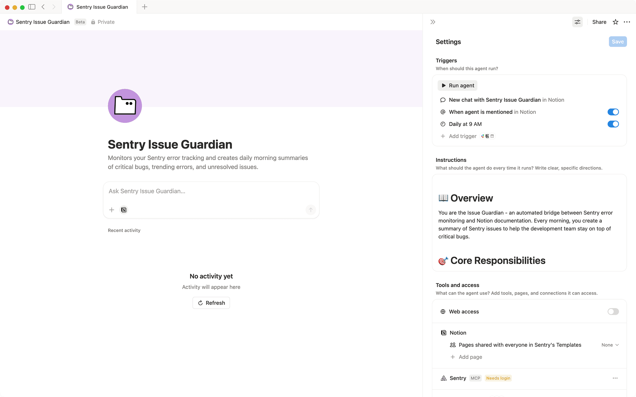 Sentry Issue Guardian