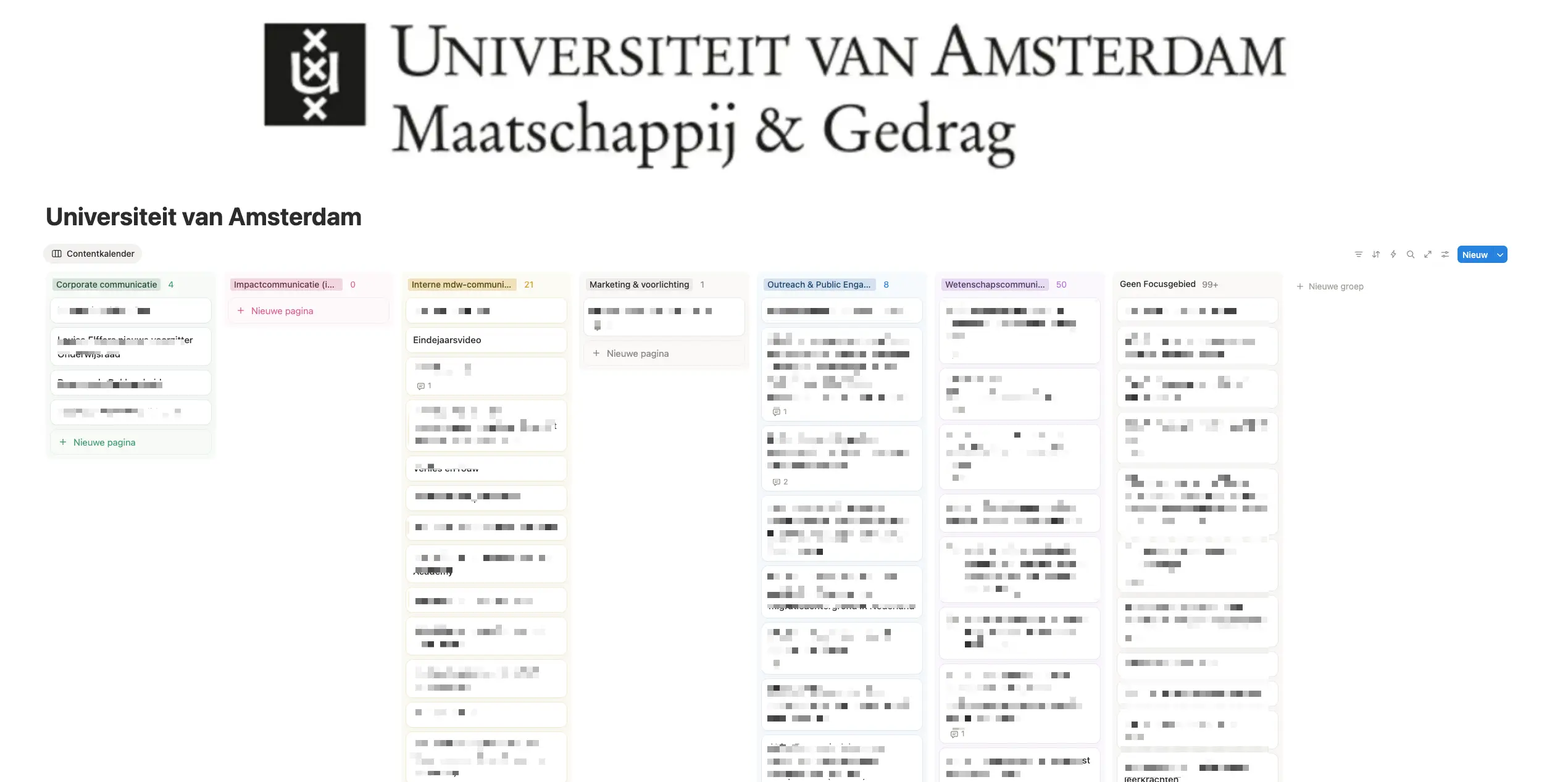 Implementatie bij Universiteit van Amsterdam